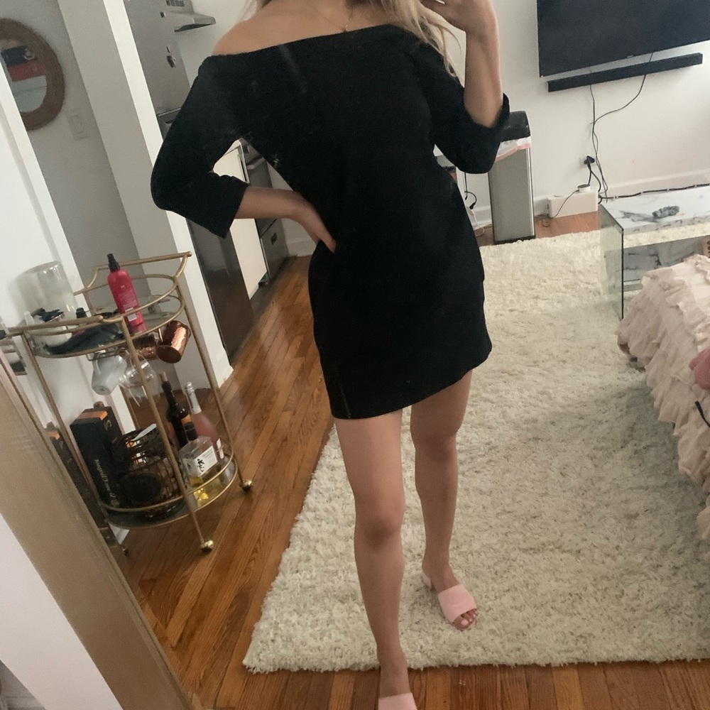 LIKE NEW OFF SHOULDER BLACK DRESS